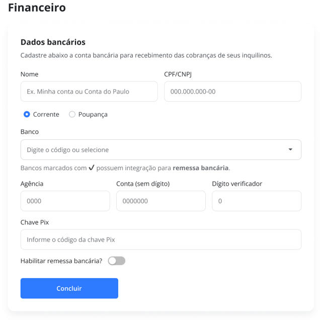 Tela do banco itaú