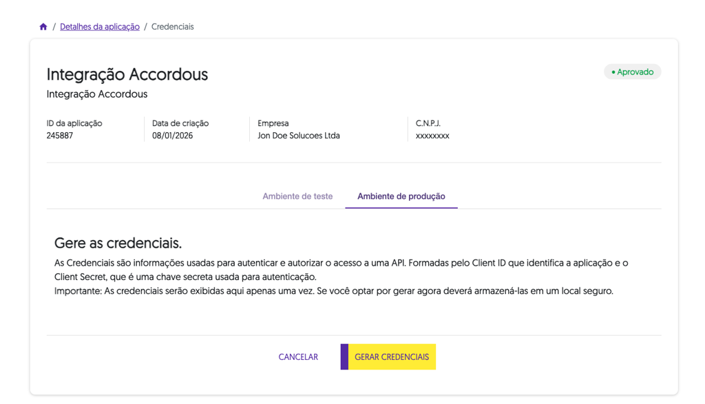 Tela do banco do brasil